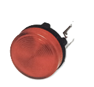 Luz piloto rojo 220V mini-redondo