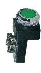 Pulsd. amarillo 220V mini cuadr