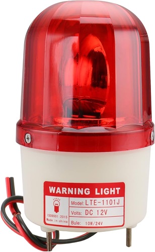 Escolta roja 12V DC 6"LTE1101 sin