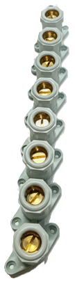 Regleta de empalme 125A 35°GRIS 8PC.S