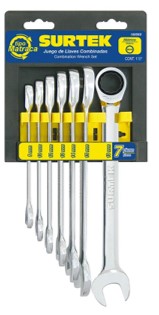Juego de llave con rachet 7 pc