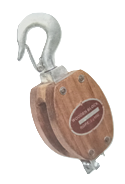 Roldana gancho madera