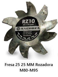 Rozador de cortar pared, discos y brochas